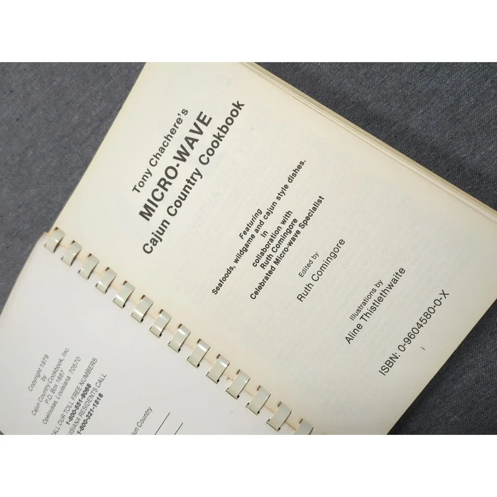1979‎ Tony Chachere's Micro-Wave Cajun Country Cookbook Revised 4th Printing